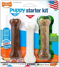 Nylabone - Dog Toy - Puppy Starter Kit - Chicken