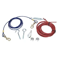 Coastal - Aerial Dog Run – Durable Hardware Overhead Tie Out – Secure & Strong