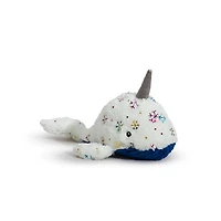 HuggleHounds - Dog Plush Toys - White Narwhal Knottie