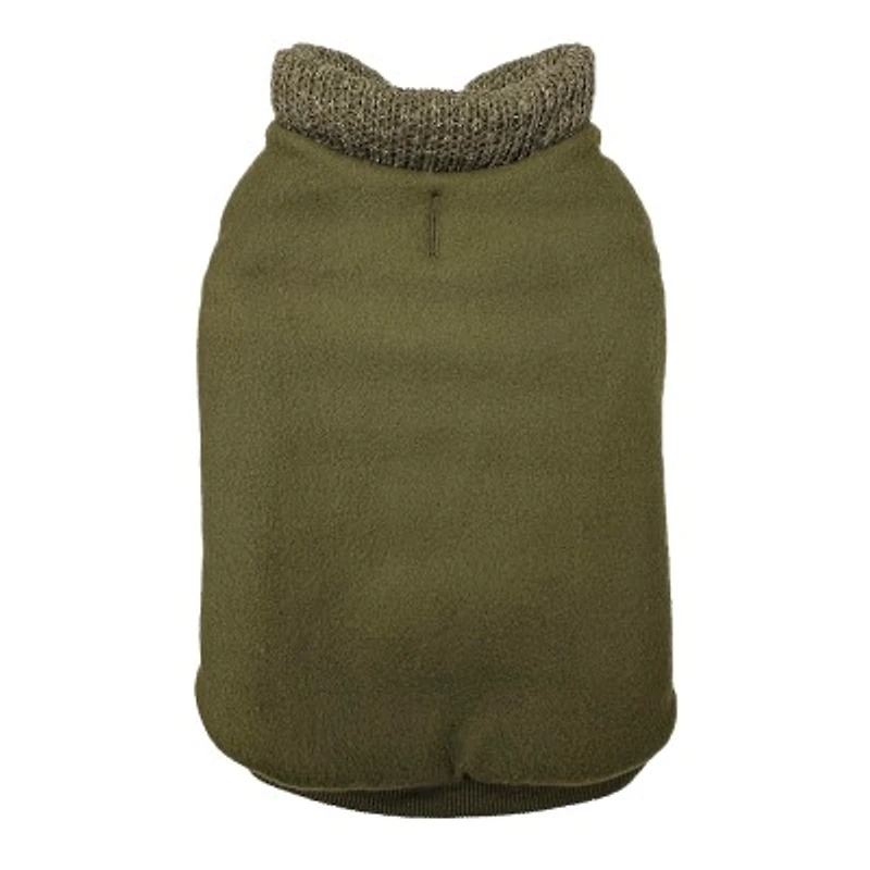 Fashion Pet - Pet Sweater - Puffy Trim Olive Coat