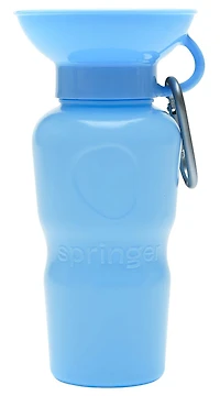 Springer - Pet Water Bottle - Teal Travel Bottle with Bowl