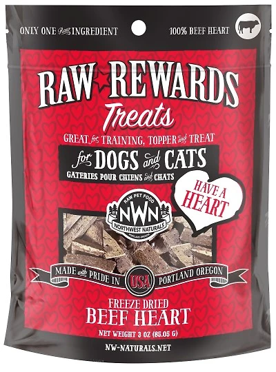 Northwest Naturals - Freeze Dried Dog & Cat Treat - Raw Rewards Beef Heart
