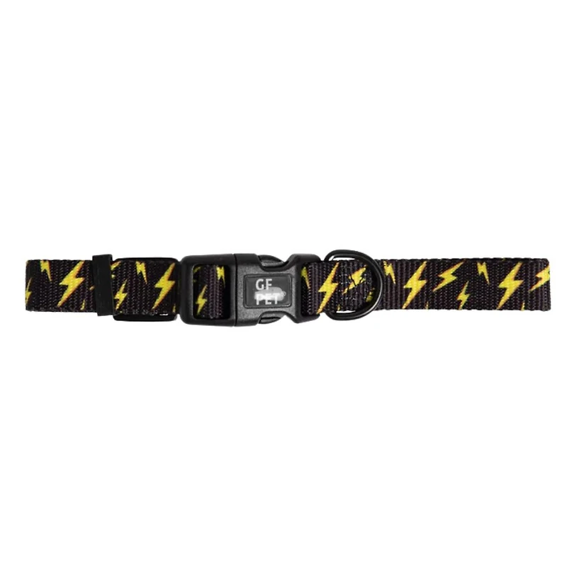 GF Pet - Dog Collar - Adjustable Hardware & Durable Nylon - Lightning Bolt
