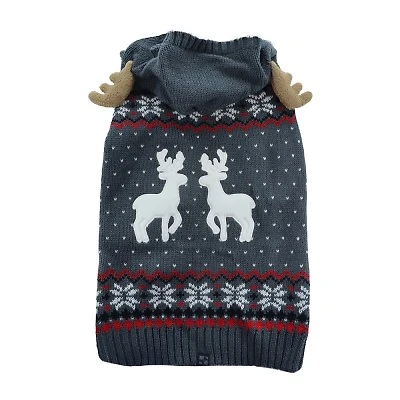 Hotel Doggy - Pet Sweater - Christmas Hoodie with Antlers