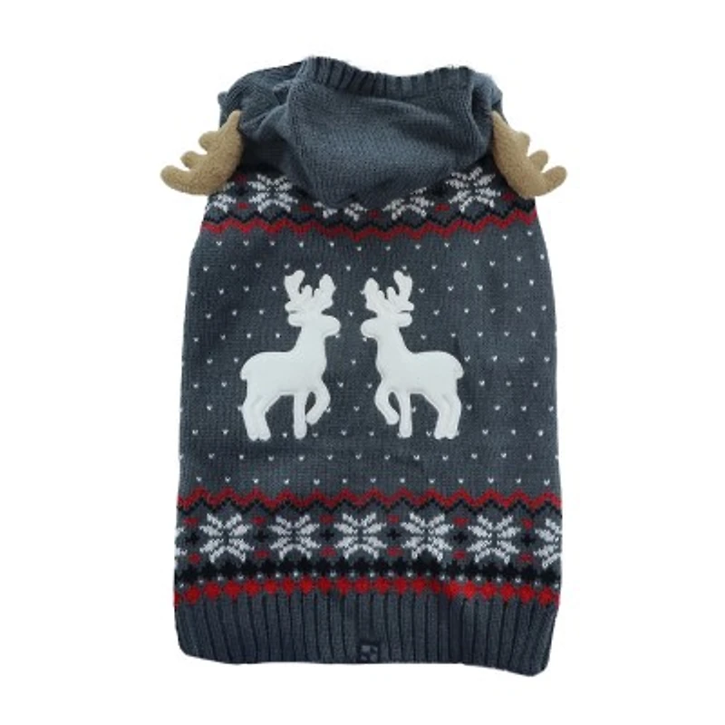 Hotel Doggy - Pet Sweater - Christmas Hoodie with Antlers