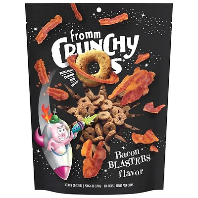 Fromm - Crunchy Os® Dog Treats - Low Calorie Crunchy Snack for Training & Fun - Bacon Blasters Flavor