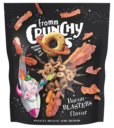- Crunchy Os® Dog Treats - Low Calorie Crunchy Snack for Training & Fun - Bacon Blasters Flavor