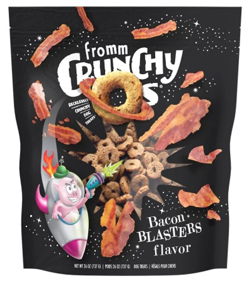 - Crunchy Os® Dog Treats - Low Calorie Crunchy Snack for Training & Fun - Bacon Blasters Flavor