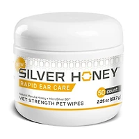 Silver Honey - Rapid Ear Care Vet Strength Wipes – Antibacterial Gentle Ear Cleaning for Dogs & Cats