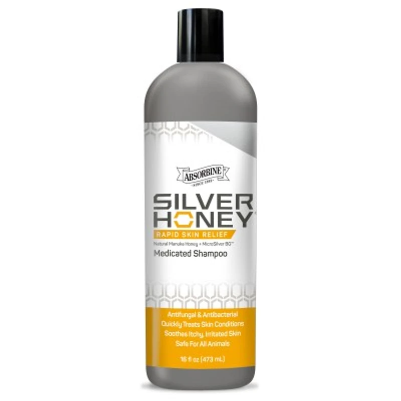 Silver Honey - Antibacterial Rapid Skin Relief Medicated Shampoo – Soothing for Dogs & Pets
