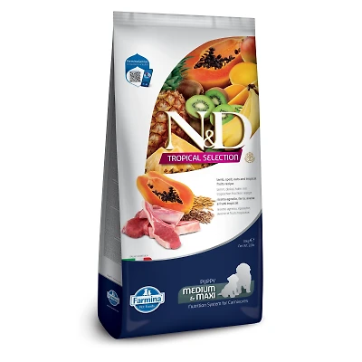 - Dry Dog Food - Lamb,  Spelt,  Oats & Tropical Fruits Puppy Medium & Maxi