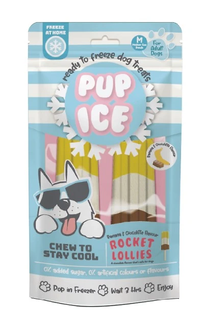 Ethical Pet - Dog Chew - Pup Ice Rocket Lollies Banana and Chocolate