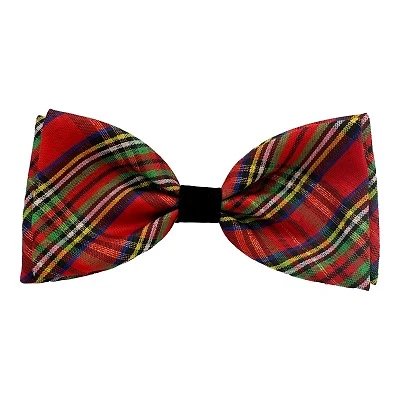Huxley & Kent - Bow Tie - Shiny Red Christmas Plaid