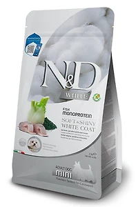 Farmina - Adult Mini Breeds Dry Dog Food - Supports Skin,  Coat & Reduces Staining - Sea Bass,  Kelp & Fennel Recipe