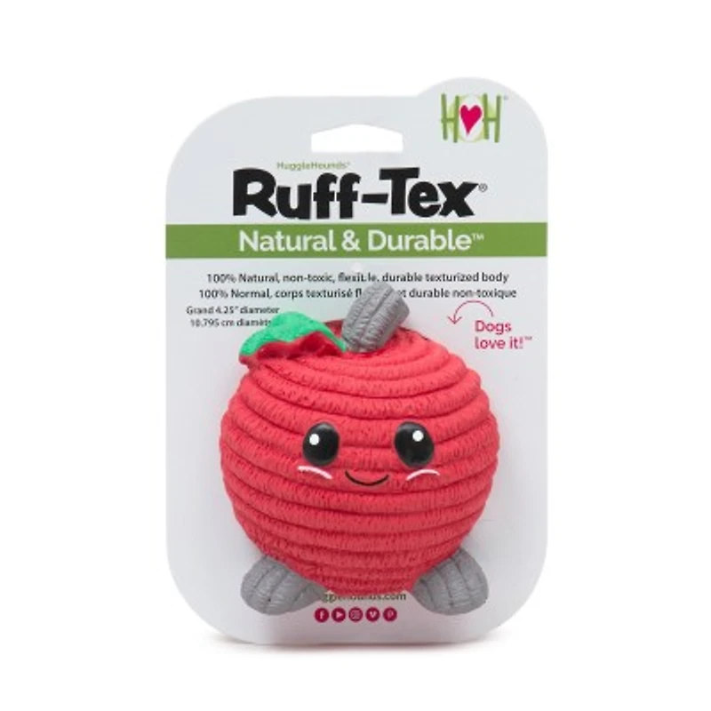 HuggleHounds - Dog Toy - Apple Ruff-Tex