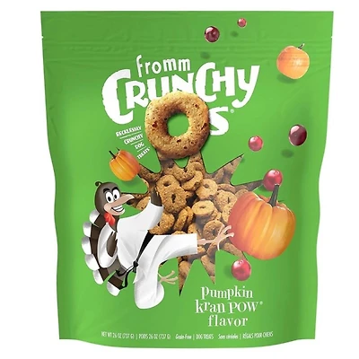 - Crunchy Os® Dog Treats - Low Calorie Crunchy Snack for Training & Fun - Pumpkin Kran Pow® Flavor