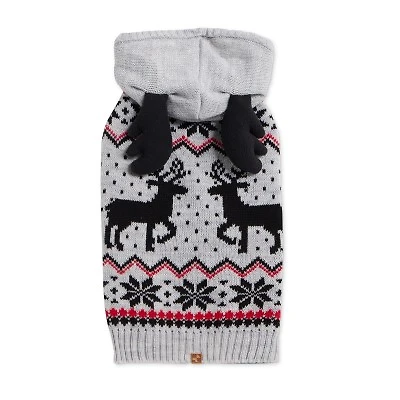 Hotel Doggy - Pet Hoodie - Christmas Hoodie with Reindeer Antlers