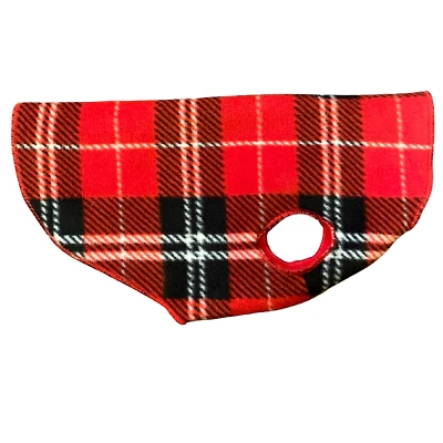 Pet Sweater - Reversible Red & Black Plaid