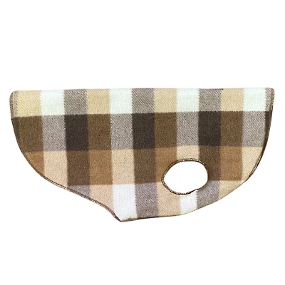 Pet Sweater - Reversible Brown & Tan Plaid