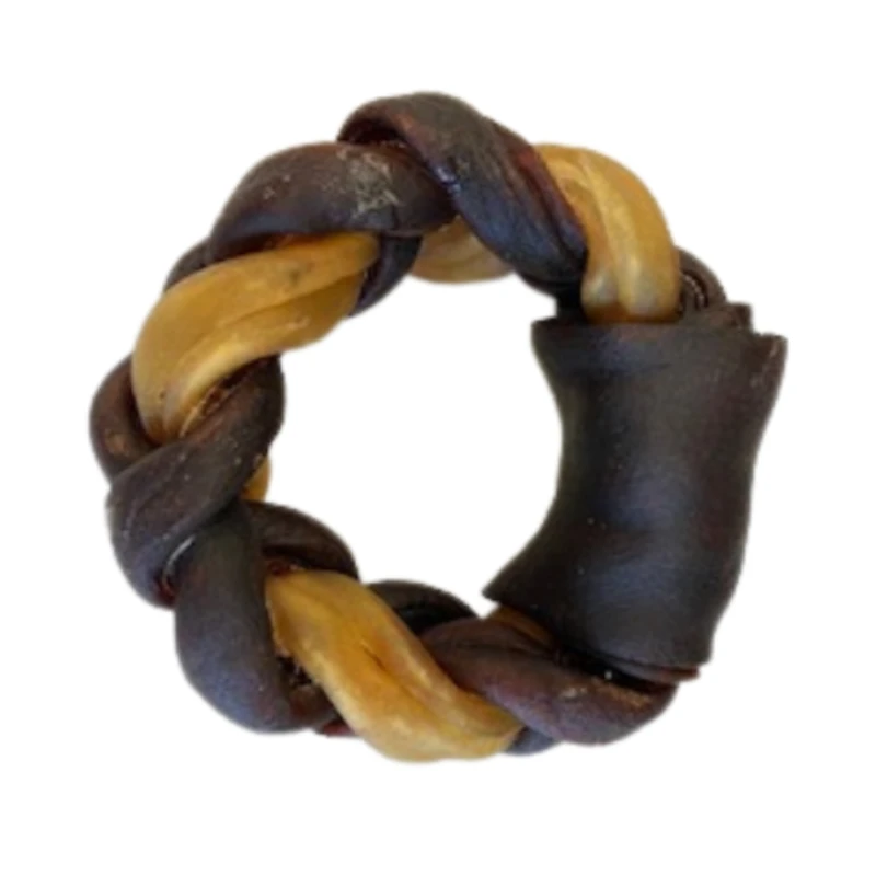 Lennox - Collagen Braid Donut Dog Chew – Natural Long Lasting Treat,  High Protein & Joint Support