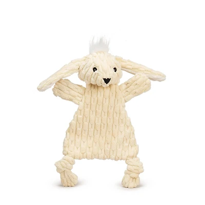 - HuggleFlatties Plush Dog Toy - Durable Stuffing Free with Tuffut Technology & Squeakers - Bunny