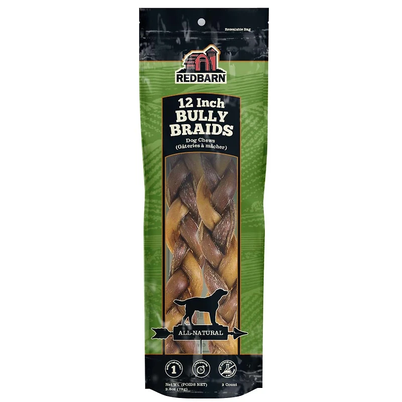 Redbarn - Dog Chew - Braided Bully Sticks