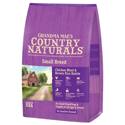 Country Naturals - Grain In Small Breed Adult & Puppy Dog Food – Supports Digestive Health,  Lean Muscle & Healthy Growth