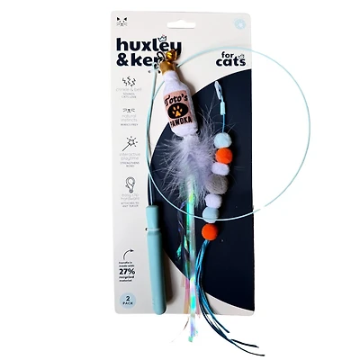 Huxley & Kent - Interactive Cat Toy for Play & Exercise - Toto's & Pom Poms Wand