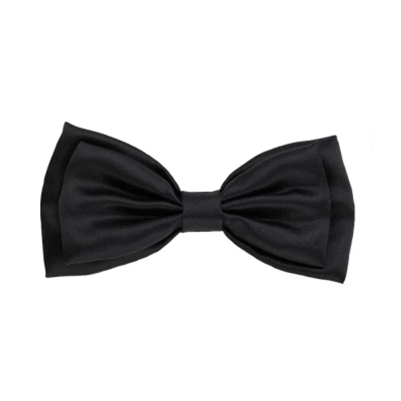 Huxley & Kent - Pet Bow Tie - Stylish & Adjustable Collar Accessory for Dogs & Cats - Black Satin