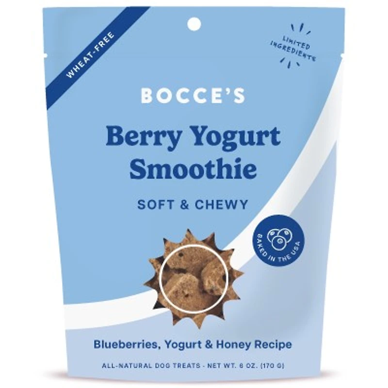 Bocce's Bakery - Soft & Chewy Dog Treats - Berry Yogurt Smoothie