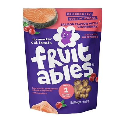 Fruitables - Cat Treat - Superfood Blend with Crunchy Flaky Texture - Salmon & Cranberry