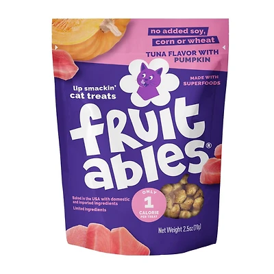 Fruitables - Cat Treat - Superfood Blend with Crunchy Flaky Texture - Tuna & Pumpkin