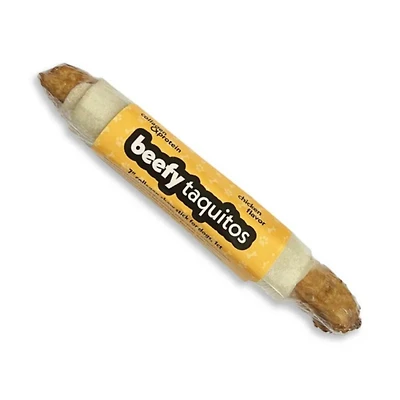 Frankly Pet - Beefy Taquito Dog Treat - Collagen Rich & Digestible - Chicken Flavor - 7 inch
