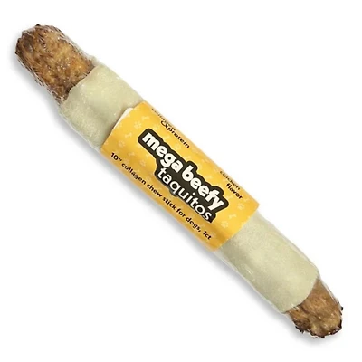 Frankly Pet - Mega Beefy Taquito Dog Treat - Collagen Rich & Digestible - Chicken Flavor - 10 inch