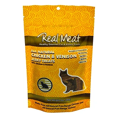 Real Meat - All Natural Cat Jerky Treat - High Protein & Air Dried Rich Flavor