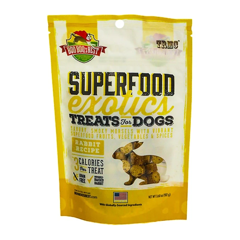 Real Meat - SuperFood Exotics Nuggets  Dog Treats - Grain Free Rabbit Recipe