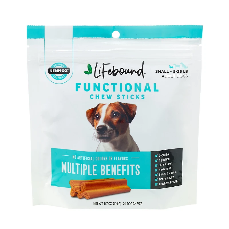 Lennox - Lifebound Functional Chew Sticks - Dental & Joint Support - Small Adult Dogs 5-25 lbs