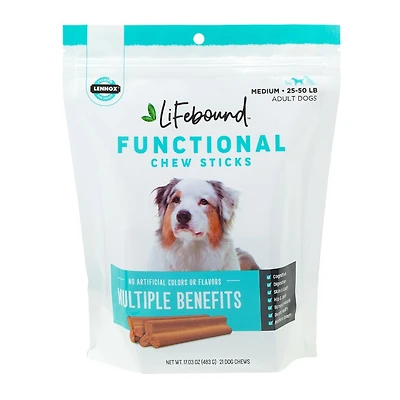 Lennox - Lifebound Functional Chew Sticks - Dental & Joint Support - Medium Adult Dogs 25–50 lbs