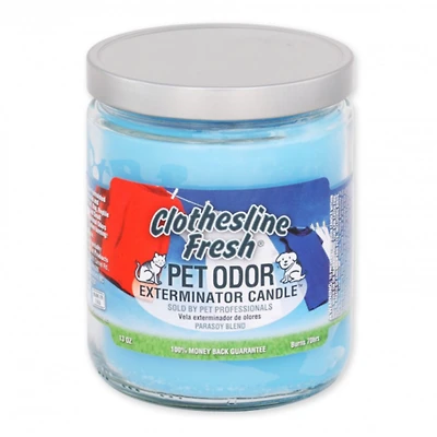 Specialty Pet - 13oz Candle - Pet Odor Exterminator with Enzymes - Clothesline Fresh® Scent