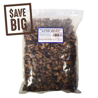 Butcher's Block Bones - Dog Treat - Single Ingredient High Protein Reward - Beef Lung Bites