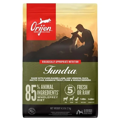 Orijen - High Protein Dry Dog Food - Supports Immune & Digestive Health - Tundra - 4.5 lbs Bag