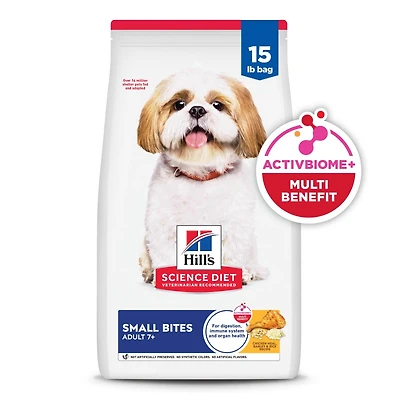 Mature Adult 7+ Dry Dog Food Small Bites for Healthy Aging & Lean Muscle – Chicken Recipe