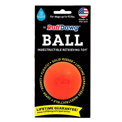 Ruff Dawg - Indestructible Dog Toy - Heavy Duty Rubber & Super Bouncy Ball for Tough Play