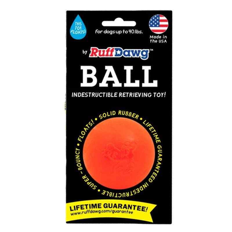 Ruff Dawg - Indestructible Dog Toy - Heavy Duty Rubber & Super Bouncy Ball for Tough Play