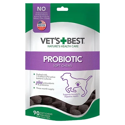 Vet's Best - Probiotic Soft Chews for Dogs - Supports Digestive Health & Immune System