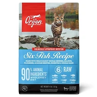 Orijen - High Protein Dry Cat Food - Grain Free with WholePrey Nutrition - Six Fish Recipe
