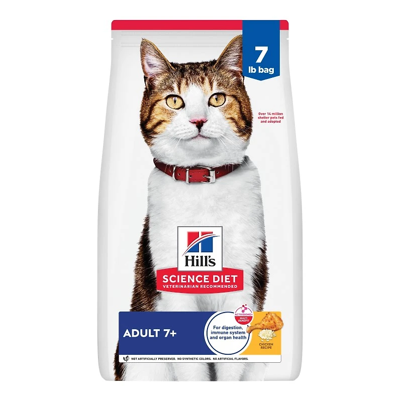 Mature Adult 7+ Dry Cat Food for Healthy Aging – Chicken Recipe – Supports Heart