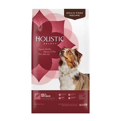 Holistic Select - Dry Dog Food - Natural Grain Free Adult & Puppy Health - Salmon,  Anchovy & Sardine Meal Recipe