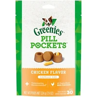 Greenies - Pill Pockets Dog Treats - Easy Capsule Medication Hiding Pouch - Chicken Flavor