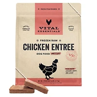 Vital Essentials - Frozen Raw Dog Food - High Protein,  Grain Free & Limited Ingredient Patties - Chicken Entrée